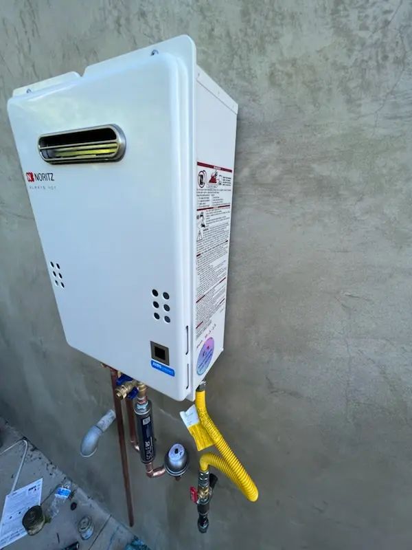 Tankless water heater installation for Essex Village homes